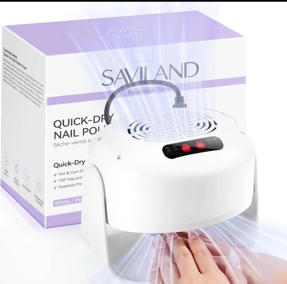 SAVILAND 600W Fast Nail Dryer: 6X Fast Drying Nail Polish Dryer for Regular Poli